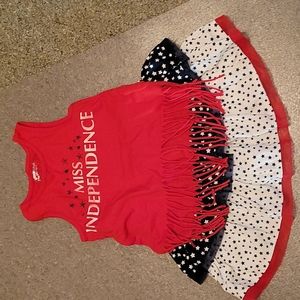 Gently used girls 4th of July Outfit